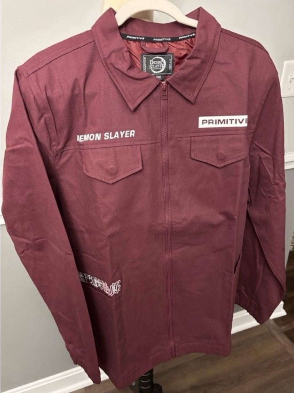 Primitive x Demon Slayer Maroon Work Jacket - Men's